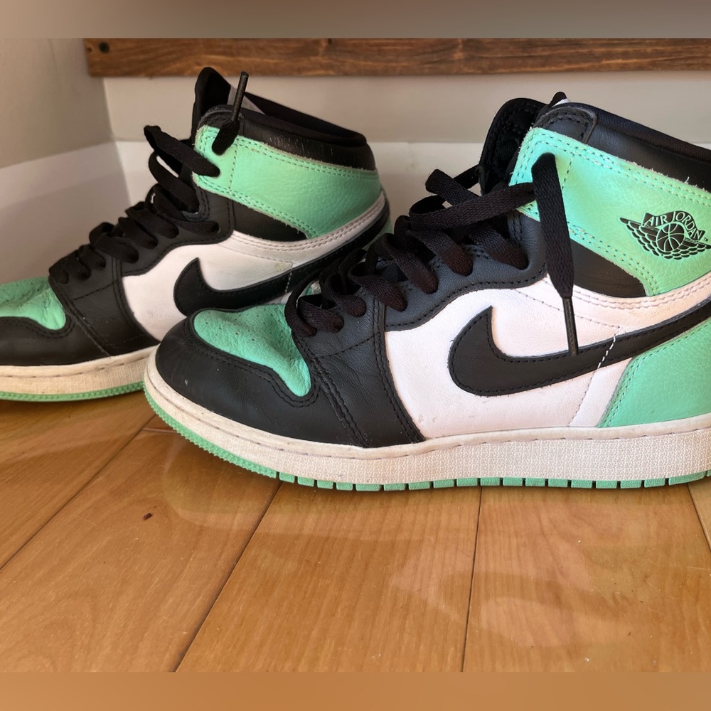 Nike High-Top Sneakers in Black, White, and Mint